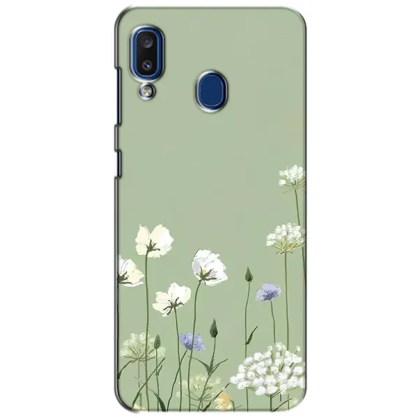 Чехол с принтом «Цветы на зеленом» для Samsung Galaxy a20 2019 (A205F)