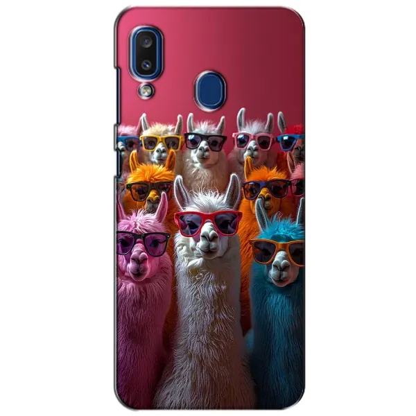 Чехол с принтом «Ламы в очках» для Samsung Galaxy a20 2019 (A205F) Чехол с принтом «Ламы в очках» для Samsung Galaxy a20 2019 (A205F)