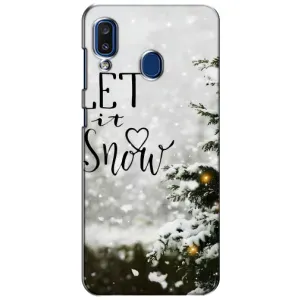 Новорічні, Святкові Чохли для Samsung Galaxy a20 2019 (A205F) - 2024 год (Let it snow)