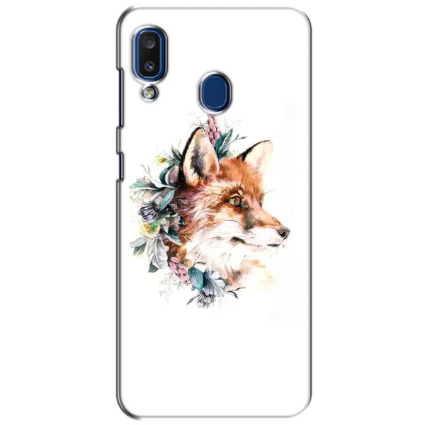 Чохол з принтом «Лиса в квітах» для Samsung Galaxy a20 2019 (A205F)