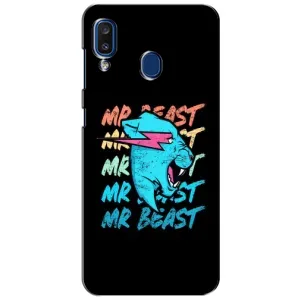 Чехлы Мистер Бист для Самсунг А20 (2019) (logo Mr beast)