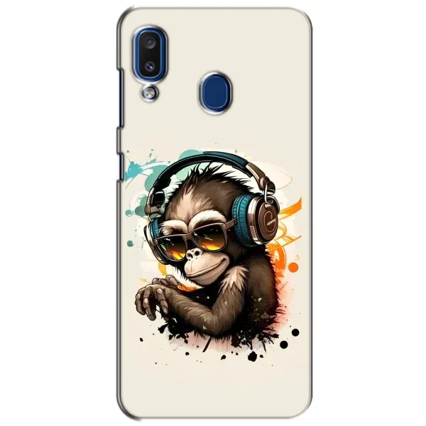 Чохол з принтом «Макака в навушниках» для Samsung Galaxy a20 2019 (A205F)