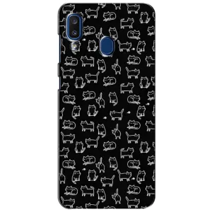 Чехол с принтом для Samsung Galaxy a20 2019 (A205F) (AlphaPrint) Модные коты (Меленькие котики)