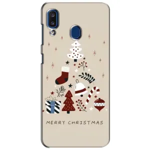 Рождественские Чехлы для Samsung Galaxy a20 2019 (A205F) (VPrint) (Merry Christmas)