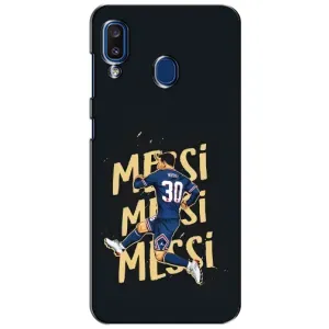 Чехлы для Samsung Galaxy a20 2019 (A205F) (Leo чемпион) (AlphaPrint) (Messi ПСЖ)