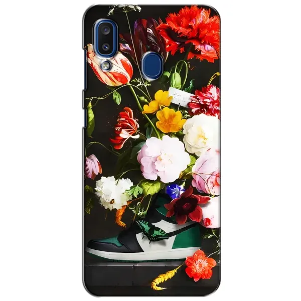 Чехол с принтом «Nike цветы» для Samsung Galaxy a20 2019 (A205F)