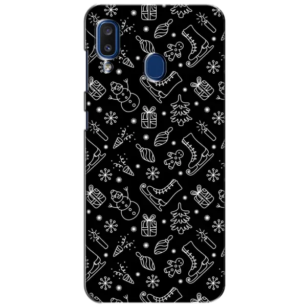 Чехол с принтом «Новогодний фон» для Samsung Galaxy a20 2019 (A205F)