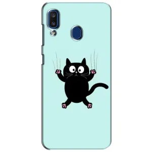 Чехол с принтом для Samsung Galaxy a20 2019 (A205F) (AlphaPrint) Модные коты (Падающий кот)