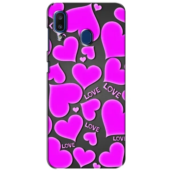 Чехол с принтом «Pink hearts» для Samsung Galaxy a20 2019 (A205F)