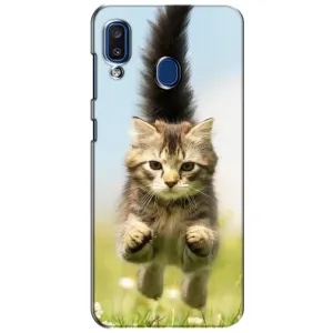 Чехлы с Котиками для Samsung Galaxy a20 2019 (A205F) (VPrint) (Прыжок кота)