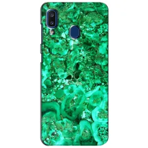 Мраморний чехол на Samsung Galaxy a20 2019 (A205F) (VPrint) (Салатовий Мрамор)