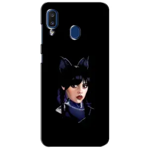 Чехлы Венсдей на Samsung Galaxy a20 2019 (A205F) Уэнсдей (AlphaPrint) (серьезная Уэнздей)