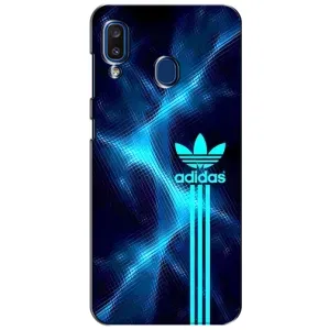 Чехлы Адидас для Samsung Galaxy a20 2019 (A205F) (AlphaPrint) (Синий Адидас)