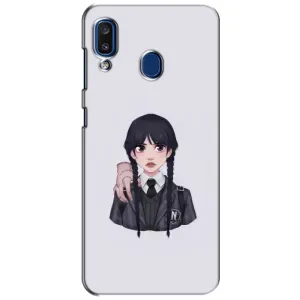 Чехлы Венсдей на Samsung Galaxy a20 2019 (A205F) Уэнсдей (AlphaPrint) (Уэнздей и Вещь)