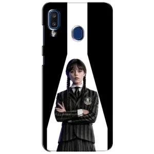 Чехлы Венсдей на Samsung Galaxy a20 2019 (A205F) Уэнсдей (AlphaPrint) (W-Wednesday)