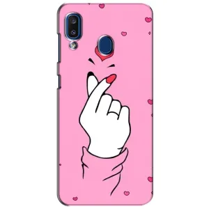 Чехол с принтом для Samsung Galaxy a20 2019 (A205F) (AlphaPrint - Знак сердечка)