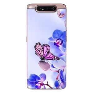 Чохли з квітами для Samsung Galaxy a80 2019 ( A805F ) (VPrint) (Метелик на квітах)