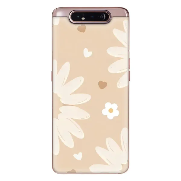 Чохол з принтом «Бежеві квіти» для Samsung Galaxy a80 2019 ( A805F )