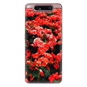 Чохли з квітами для Samsung Galaxy a80 2019 ( A805F ) (VPrint) (Квіти червоні)