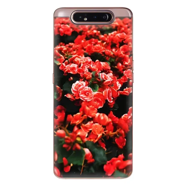 Чохол з принтом «Квіти червоні» для Samsung Galaxy a80 2019 ( A805F )
