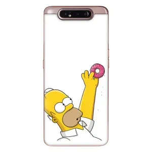 Чехол с Симпсонами для Samsung Galaxy a80 2019 ( A805F ) (VPrint) (Гомер с пончиком)