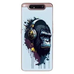 Чохол з Мавпами Samsung Galaxy a80 2019 ( A805F ) - (AlphaPrint) (Горила в навушниках)