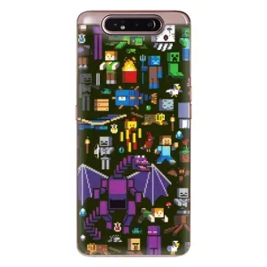 Чохол Майнкрафт на Samsung Galaxy a80 2019 ( A805F ) (AlphaPrint) Minecraft (Колаж Майнкрафт)