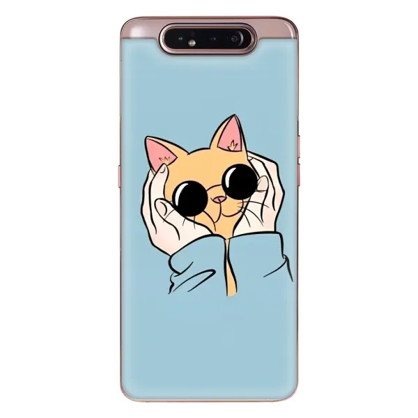 Чехол с принтом «Котик в очках» для Samsung Galaxy a80 2019 ( A805F )