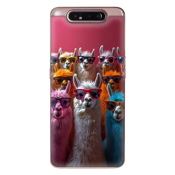 Чохол з принтом «Лами в окулярах» для Samsung Galaxy a80 2019 ( A805F ) Чохол з принтом «Лами в окулярах» для Samsung Galaxy a80 2019 ( A805F )
