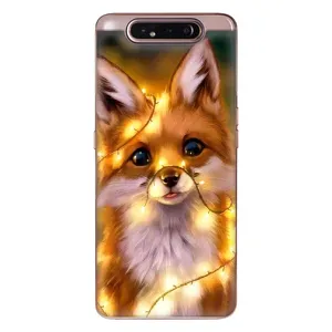 Чохли з картинкою Лисичка для Samsung Galaxy a80 2019 ( A805F ) (VPrint) (Лисичка в гірляндах)