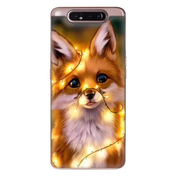 Чохол з принтом «Лисичка в гірляндах» для Samsung Galaxy a80 2019 ( A805F ) Чохол з принтом «Лисичка в гірляндах» для Samsung Galaxy a80 2019 ( A805F )