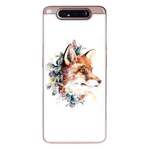 Чохол з принтом «Лиса в квітах» для Samsung Galaxy a80 2019 ( A805F ) Чохол з принтом «Лиса в квітах» для Samsung Galaxy a80 2019 ( A805F )
