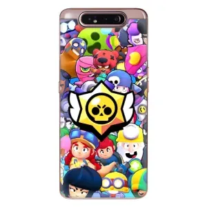 Чехол для Samsung Galaxy a80 2019 ( A805F ) Бравл Старс (VPrint) (Лого Brawl Stars)
