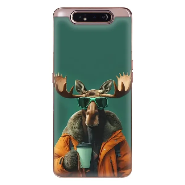 Чохол з принтом «Лось з кавою» для Samsung Galaxy a80 2019 ( A805F ) Чохол з принтом «Лось з кавою» для Samsung Galaxy a80 2019 ( A805F )