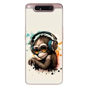 Чохол з Мавпами Samsung Galaxy a80 2019 ( A805F ) - (AlphaPrint) (Макака в навушниках)