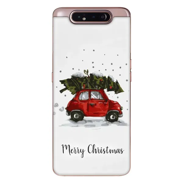 Чохол з принтом «Авто з ялинкою» для Samsung Galaxy a80 2019 ( A805F )