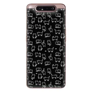 Чохол з принтом для Samsung Galaxy a80 2019 ( A805F ) (AlphaPrint) Модні коти (Маленькі котики)