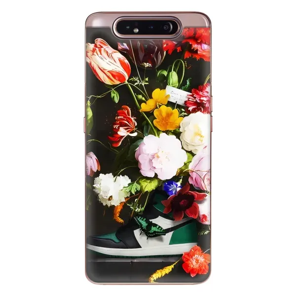 Чохол з принтом «Nike цветы» для Samsung Galaxy a80 2019 ( A805F )