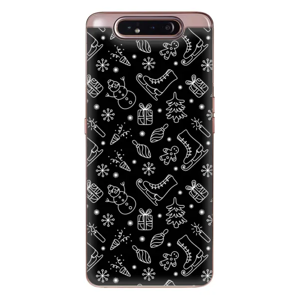 Чехол с принтом «Новогодний фон» для Samsung Galaxy a80 2019 ( A805F ) Чехол с принтом «Новогодний фон» для Samsung Galaxy a80 2019 ( A805F )