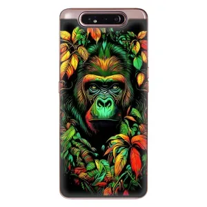 Чохол з Мавпами Samsung Galaxy a80 2019 ( A805F ) - (AlphaPrint) (Мавпа в квітах)