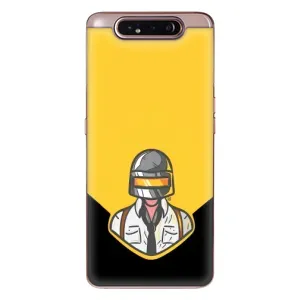 Чехол PUBG для Самсунг Галакси A80 2019 ( А805Ф ) (AlphaPrint) (Пабг в шлеме)
