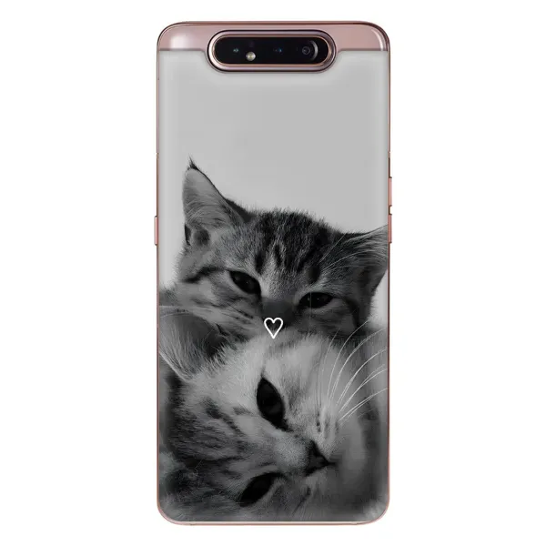 Чохол з принтом «Пара котів» для Samsung Galaxy a80 2019 ( A805F )