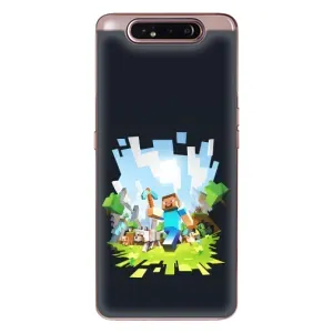 Чохол Майнкрафт на Samsung Galaxy a80 2019 ( A805F ) (AlphaPrint) Minecraft (персонажі Minecraft)
