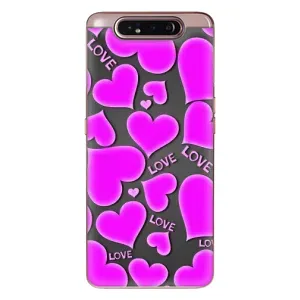 Чехлы для любимой на Самсунг Галаксі A80 2019 ( A805F ) (VPrint) (Pink hearts)