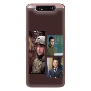Чохол для Samsung Galaxy a80 2019 ( A805F ) (AlphaPrint - с принтом Зеленського) (Президент)