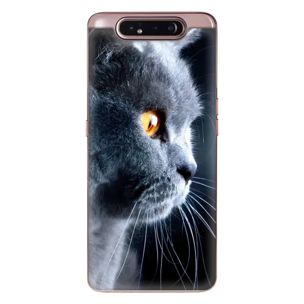 Чехол с принтом «Серый Кот» для Samsung Galaxy a80 2019 ( A805F ) Чехол с принтом «Серый Кот» для Samsung Galaxy a80 2019 ( A805F )