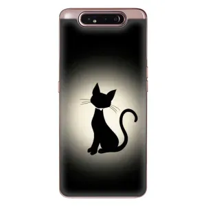 Чохол з принтом для Samsung Galaxy a80 2019 ( A805F ) (AlphaPrint) Модні коти (Силует котика)
