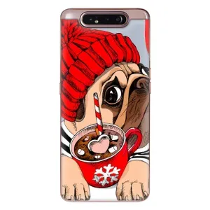 Чохли з собаками для Samsung Galaxy a80 2019 ( A805F ) (VPrint) (Песик в шапці)