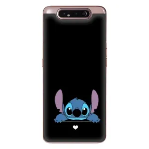 Чехол с принтом Стич на Samsung Galaxy a80 2019 ( A805F ) (Стич на черном)