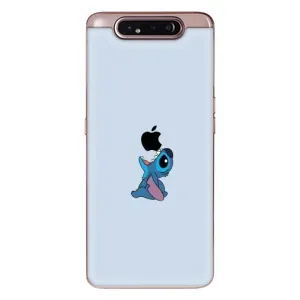 Чехол с принтом Стич на Samsung Galaxy a80 2019 ( A805F ) (Stitch apple)